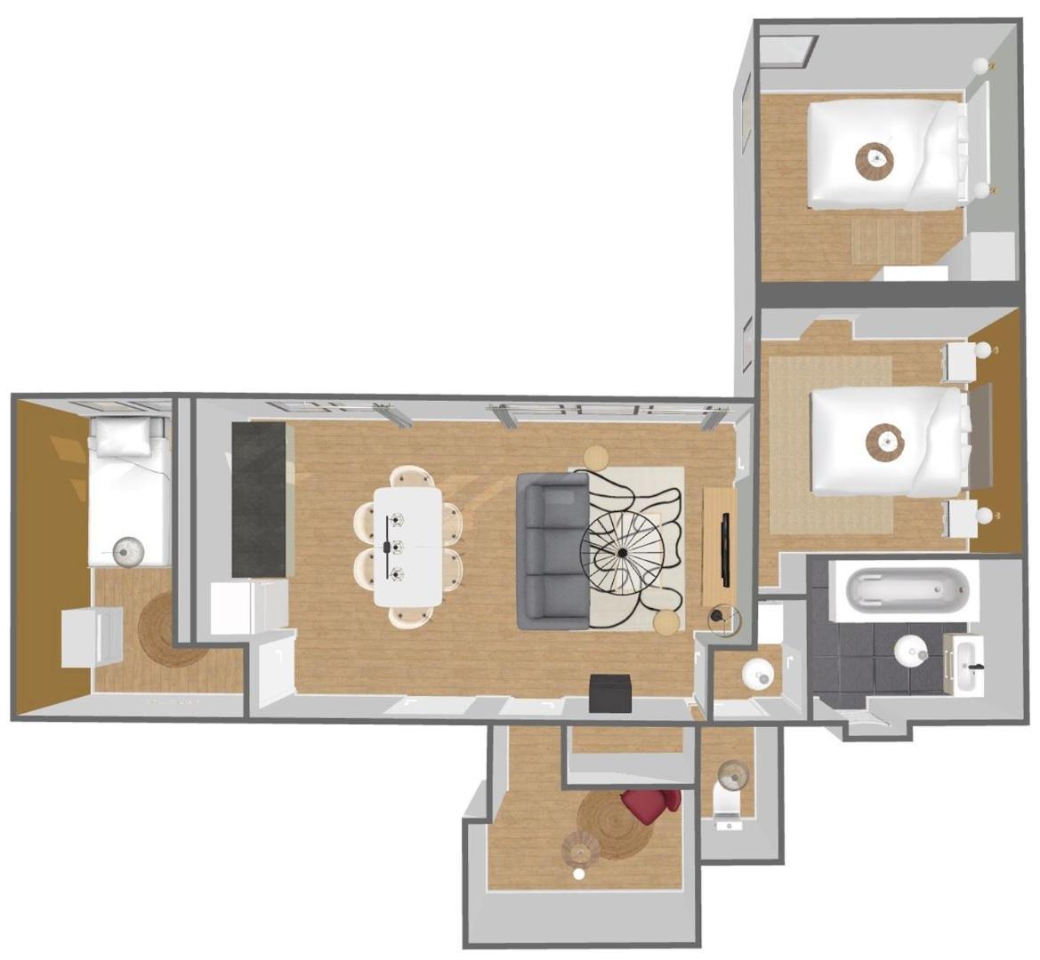 Modern, Quiet 3-Bedroom Apartment With Parking Марк-ан-Барёль Экстерьер фото